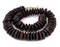 The Bead Chest Dark Brown Bone Beads - Full Strand of Fair Trade African Beads (Saucer, Dark Brown)
